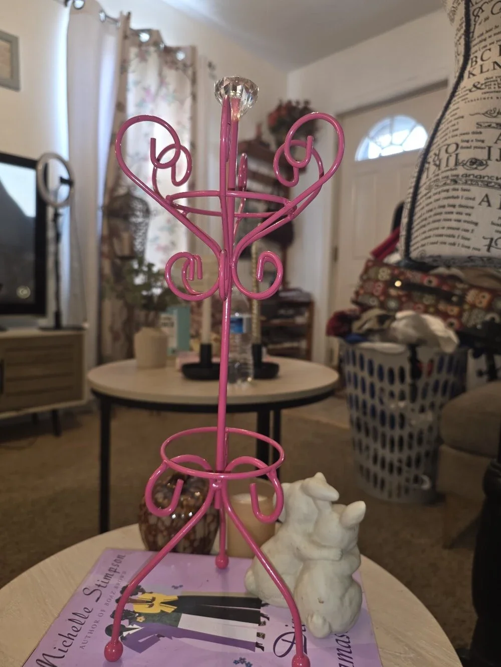 Pink Jewelry and Accessory Stand - Decorative Organizer